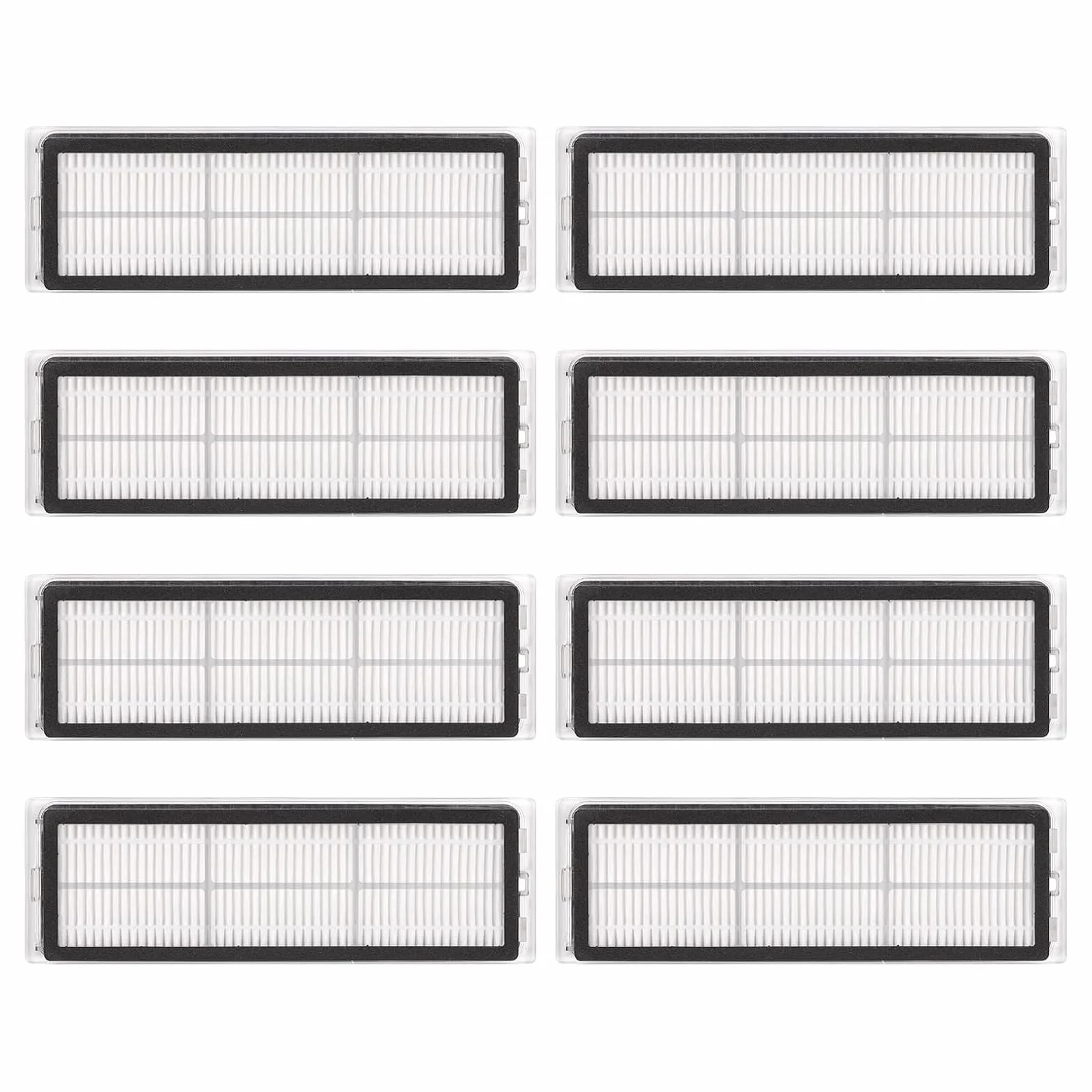 8 filtrów HEPA kompatybilnych z: L10s Pro, L10 Ultra, Z10 Pro, S10, S10 PRO, S10 PLUS, 1C, W10, L10 + plus, Z10 pro, D10 PLUS, Xiaomi X20+, X10+, części zamienne do odkurzacza robota