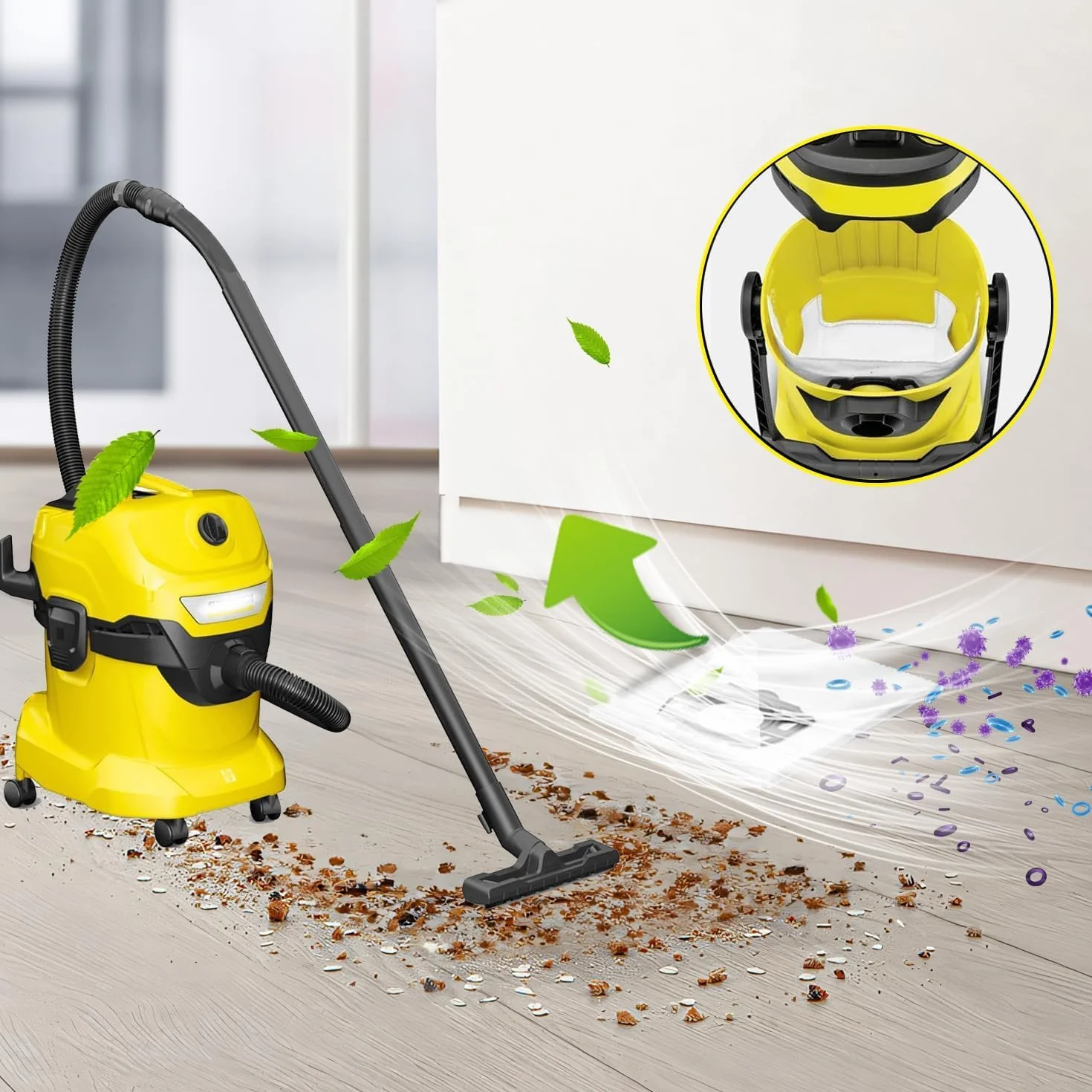 ANBOO 10 sztuk worków do odkurzacza z włókniny, kompatybilne z WD4 WD5 WD6 WD5P WD6P MV4 MV5 MV6, worki filtrujące do odkurzacza na mokro i sucho (10 sztuk)