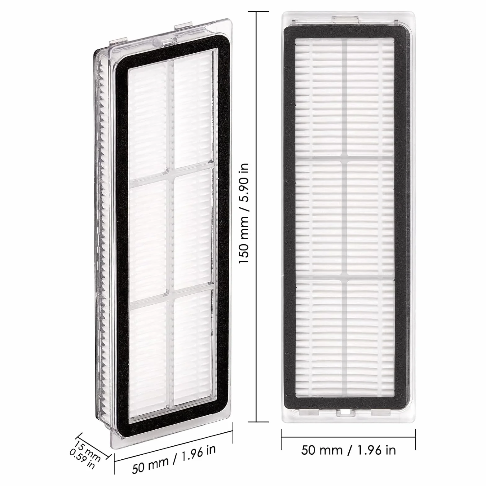 8 filtrów HEPA kompatybilnych z: L10s Pro, L10 Ultra, Z10 Pro, S10, S10 PRO, S10 PLUS, 1C, W10, L10 + plus, Z10 pro, D10 PLUS, Xiaomi X20+, X10+, części zamienne do odkurzacza robota